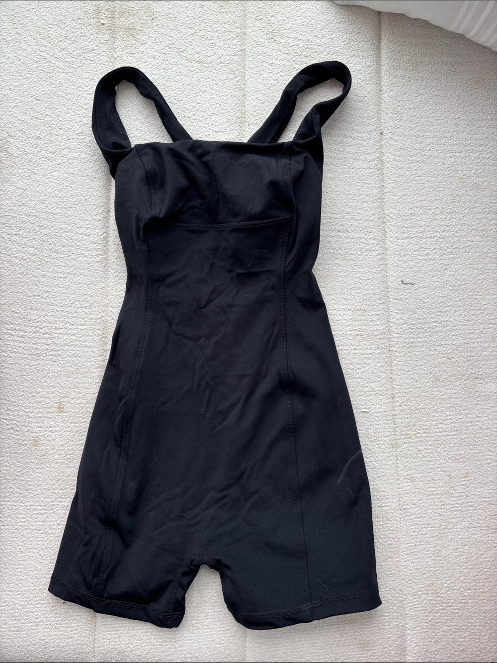 Black Square-Neck Jumpsuit